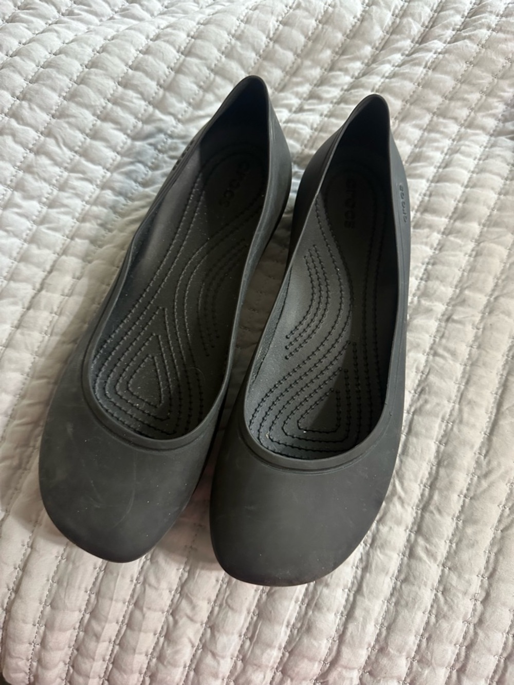 CROCS Black Women's Slip-On Ballet Flats